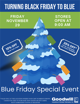 Goodwill is Turning Black Friday...Blue!