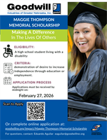 Appy for the Maggie Thompson Memorial Scholarship
