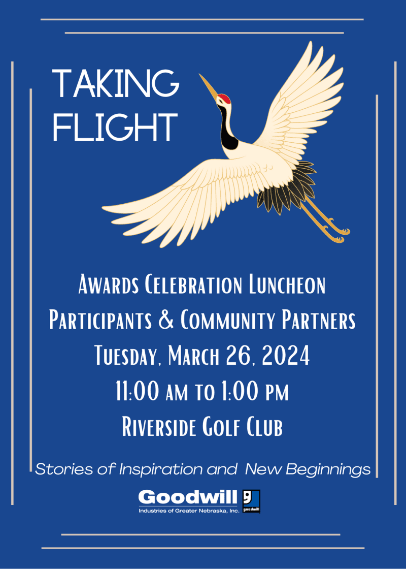 taking flight: awards celebration luncheon for participants and community partners, tuesday march 26, 2024 from 11:00am to 1:00pm at riverside golf club